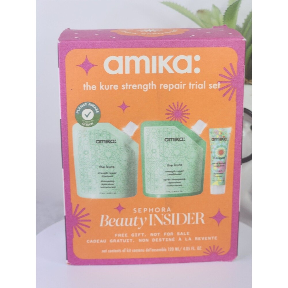 Amika Sephora Birthday The Kure Strength Repair Shampoo/ Conditioner/ Mask.